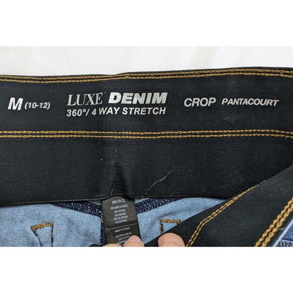 NYGARD Lux Denim 360 Stretch Crop Pantacourt Size M 10-12 - Picture 7 of 10